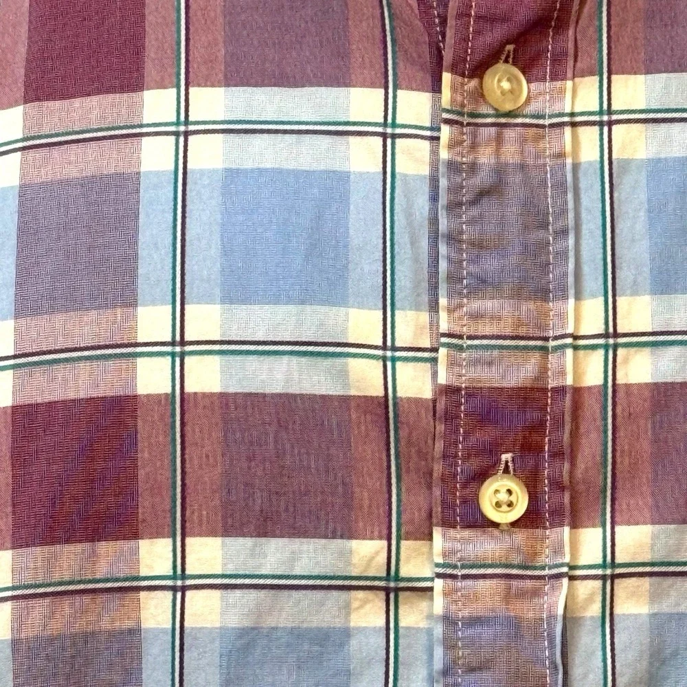 Banana Republic Button Down Plaid Mens‎ XL Camden Fit Shirt Long Sleeve Cotton